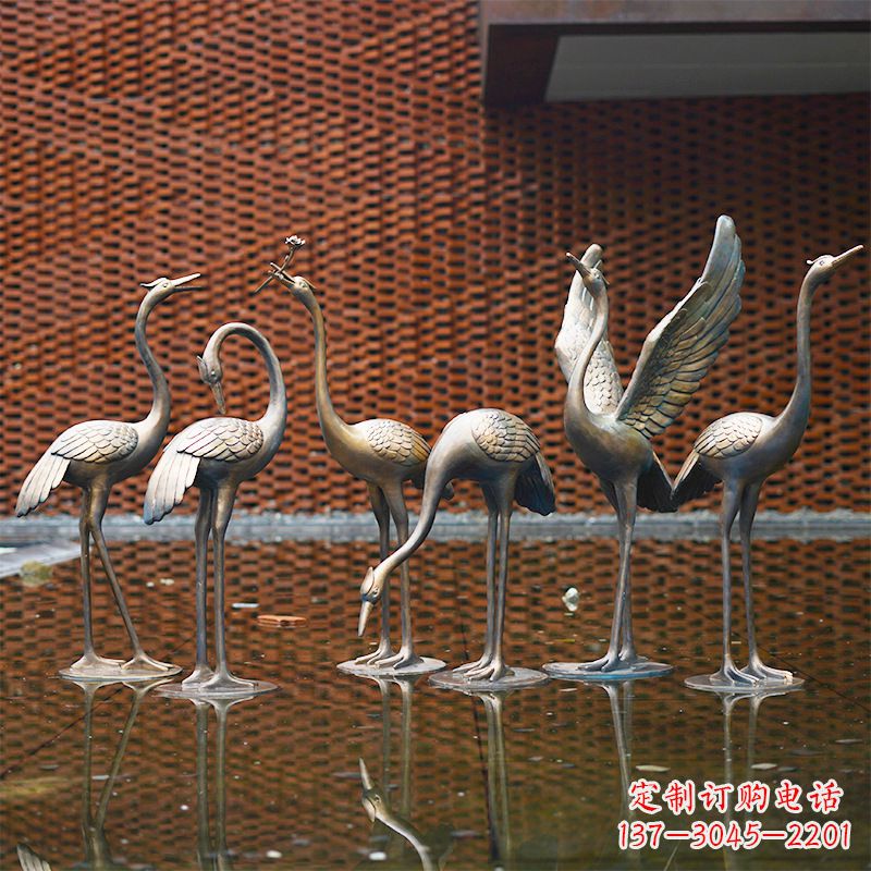南京不锈钢镂空动物鹤雕塑