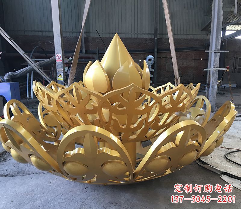 南京不锈钢莲花雕塑精美绝伦