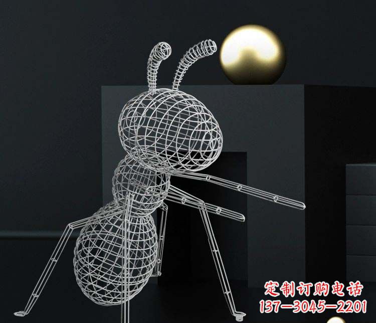 南京不锈钢镂空蚂蚁造型雕塑