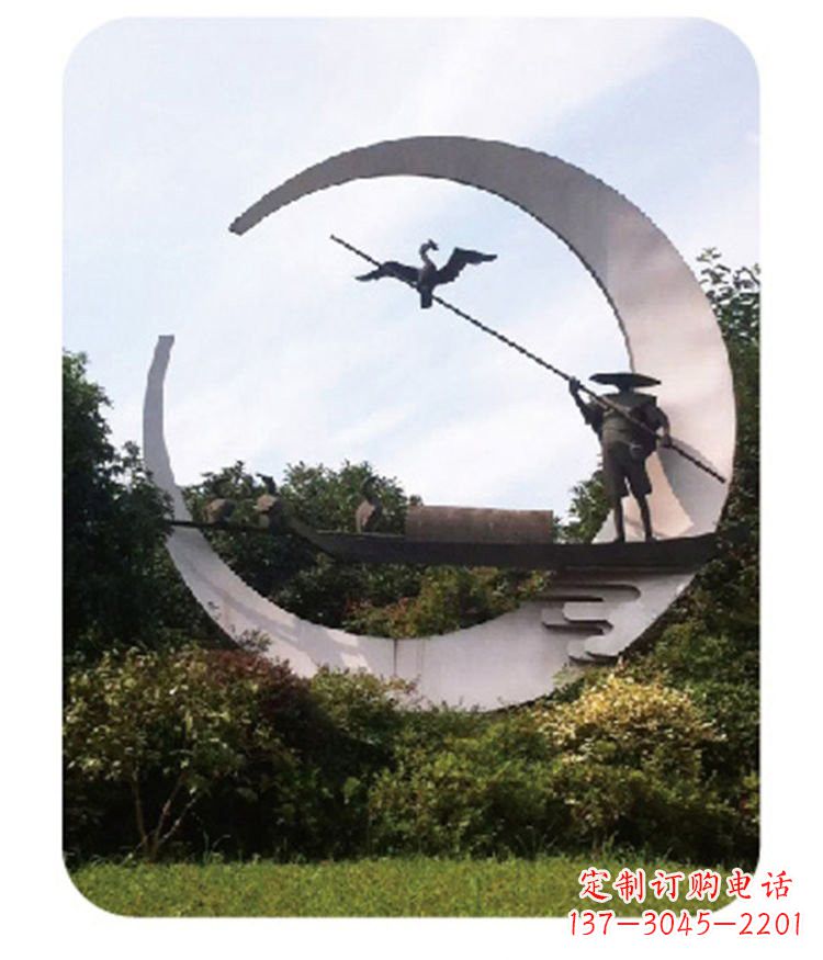 南京不锈钢鸬鹚雕塑