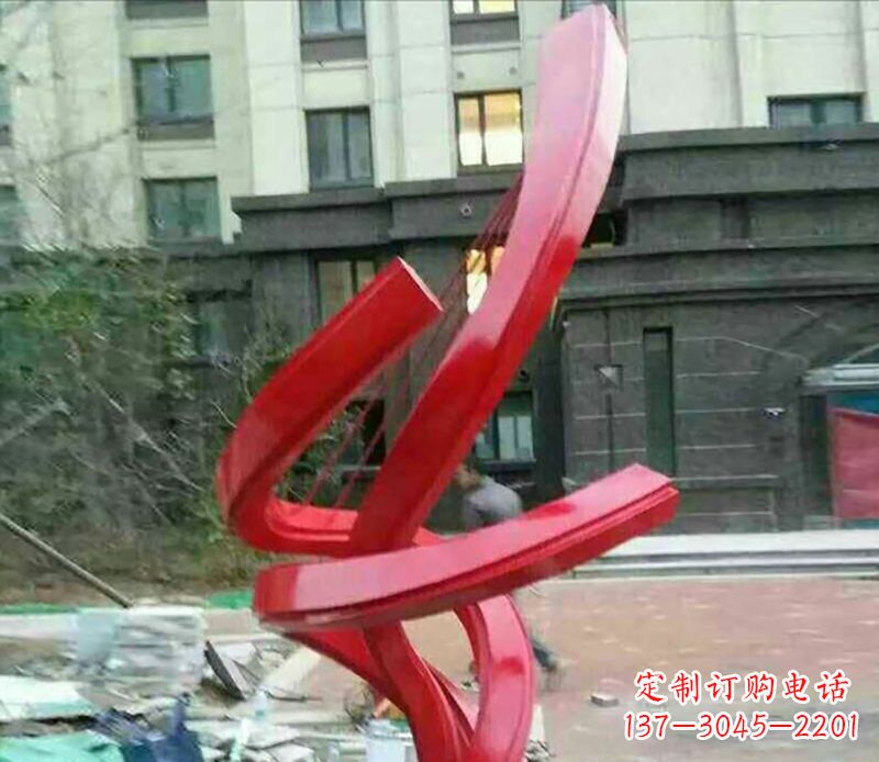南京不锈钢螺旋飘带雕塑