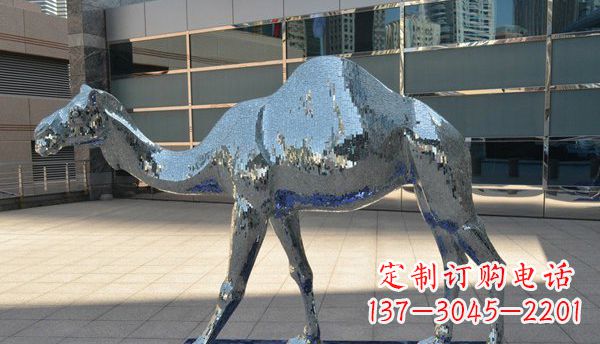 南京不锈钢骆驼动物雕塑