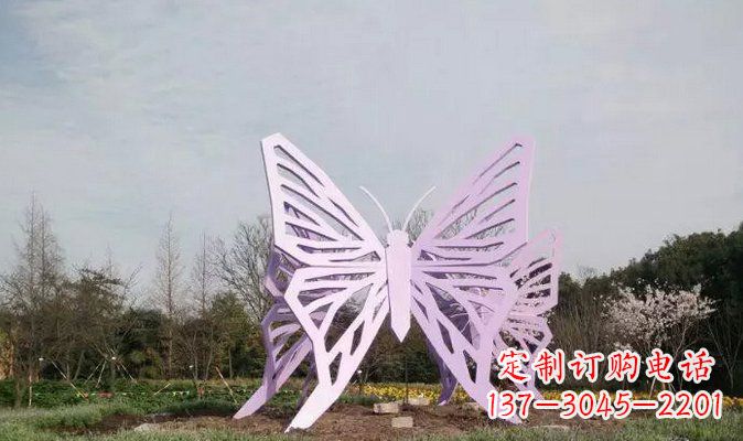 南京不锈钢蝴蝶雕塑美丽的艺术装点