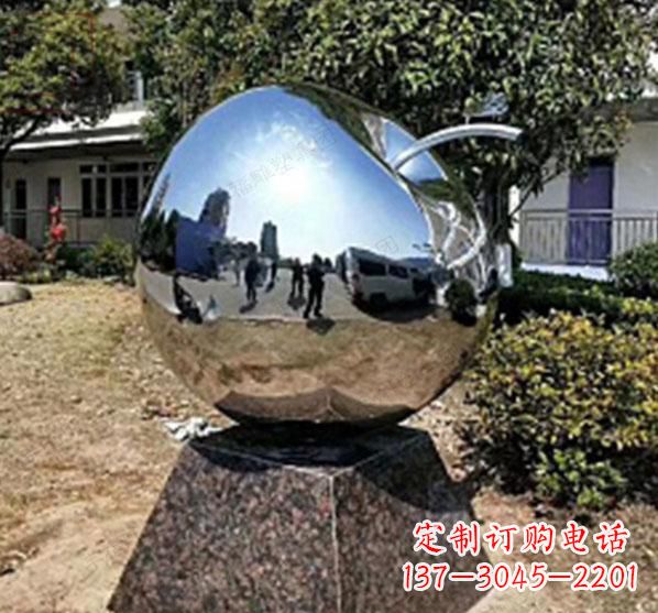 南京不锈钢蚂蚁滚苹果雕塑