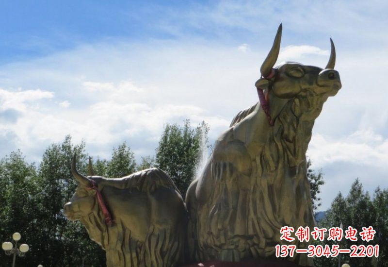 南京不锈钢牦牛雕塑一种传统文化的精美传承