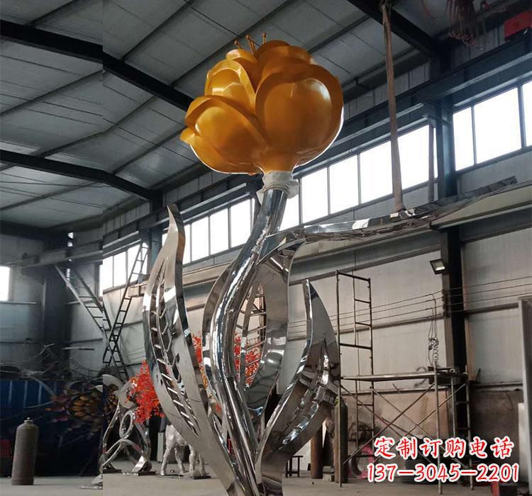 南京不锈钢玫瑰花雕塑一款非凡的艺术品