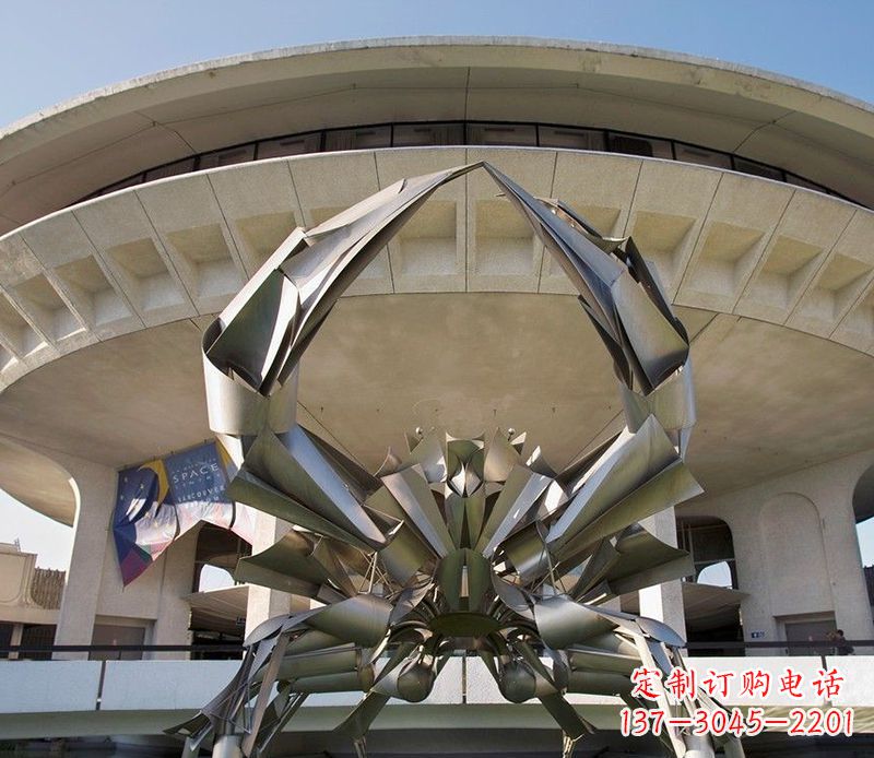 南京不锈钢螃蟹雕塑美观耐候的户外装饰