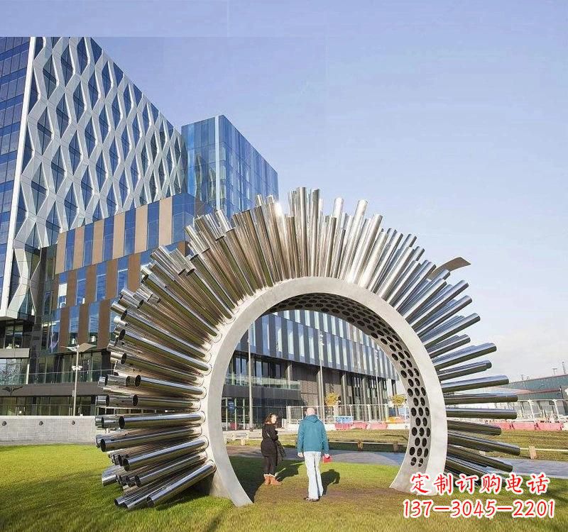 南京不锈钢喷漆拱门雕塑