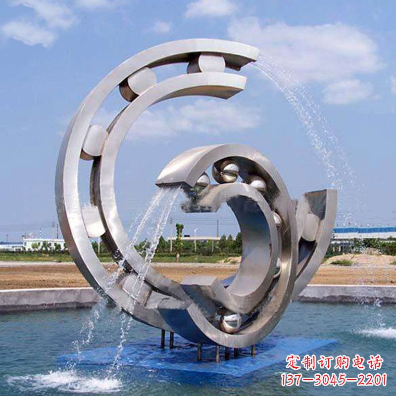 南京不锈钢喷水雕塑-园林水景喷泉景观雕塑