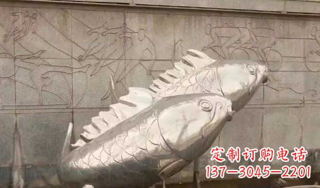 南京不锈钢喷泉鱼雕塑