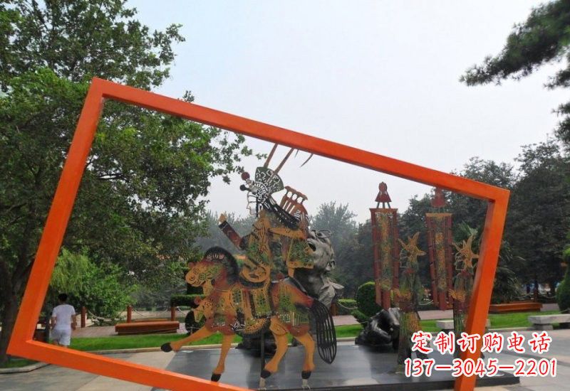 南京不锈钢皮影戏雕塑传承民间文化的艺术精粹