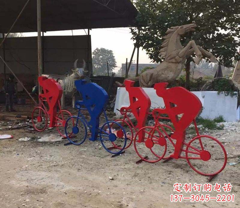 南京不锈钢骑自行车雕塑一种经典的艺术形式