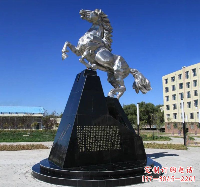 南京不锈钢企业广场奔马雕塑