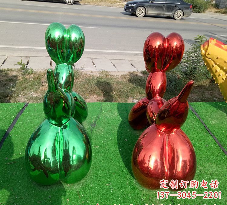 南京不锈钢气球狗雕塑