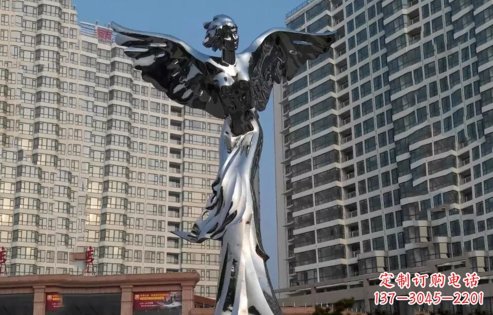 南京不锈钢人物天使雕塑