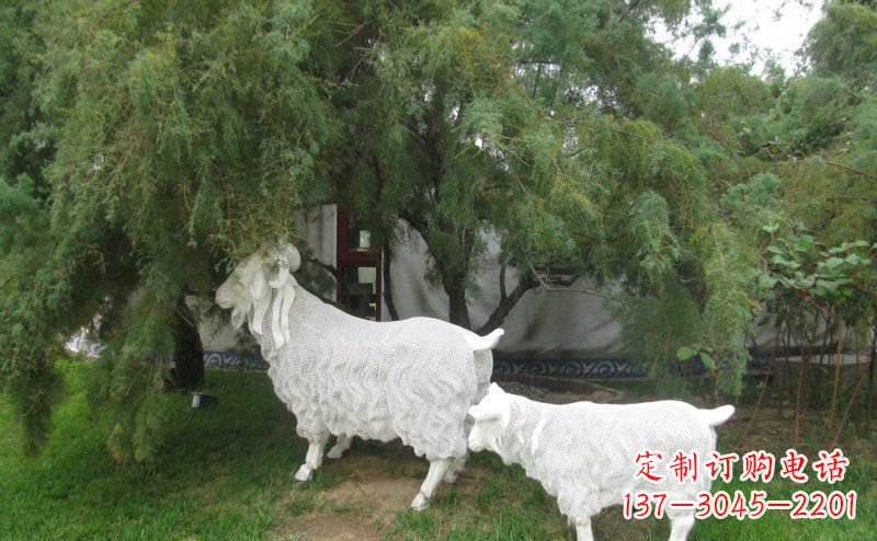 南京不锈钢山羊动物雕塑