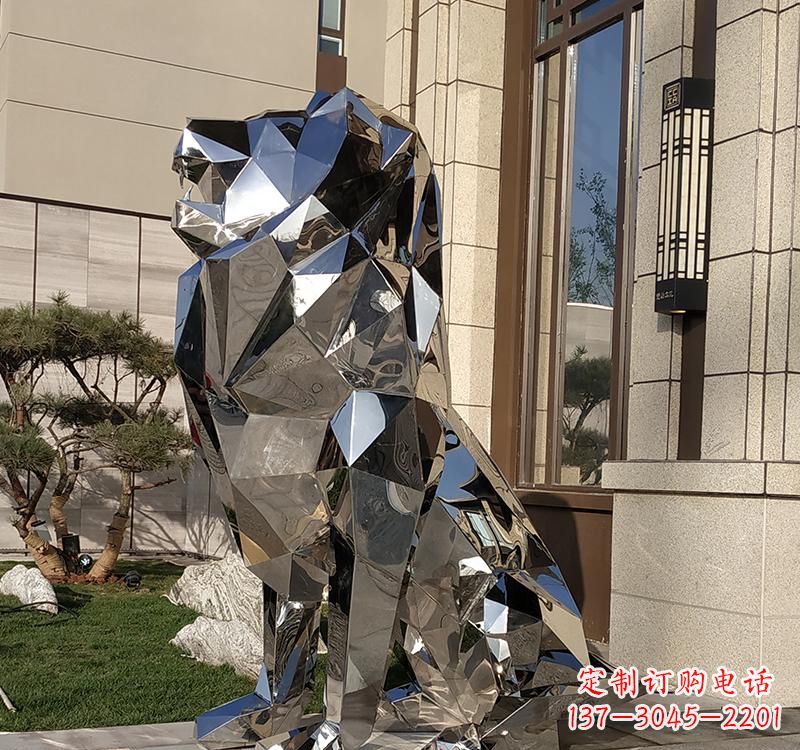 南京不锈钢商场狮子雕塑