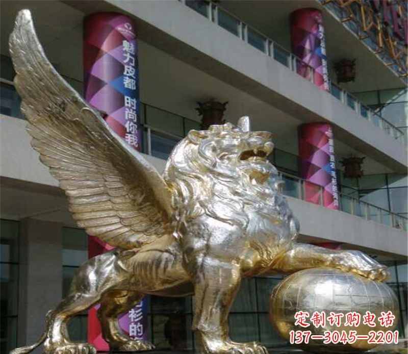 南京不锈钢狮子雕塑象征力量与美