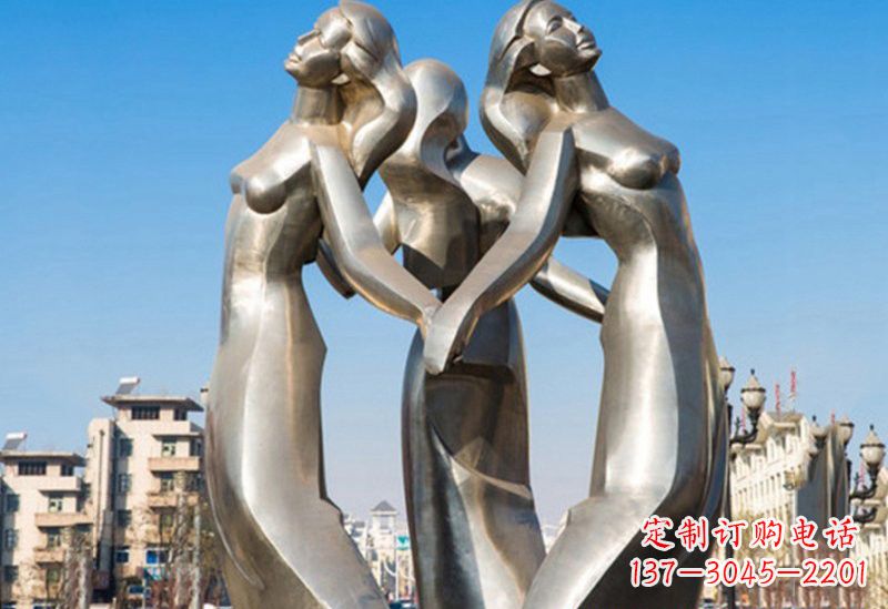 南京不锈钢女孩雕塑