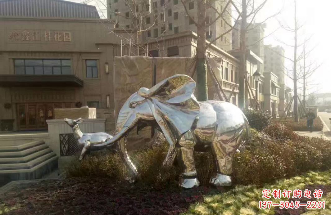 南京不锈钢大象雕塑——美轮美奂的艺术精品