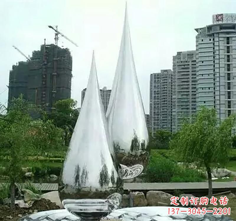 南京不锈钢水滴拱门雕塑