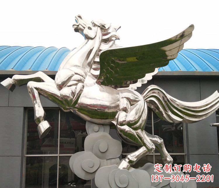 南京不锈钢踏云的飞马城市雕塑