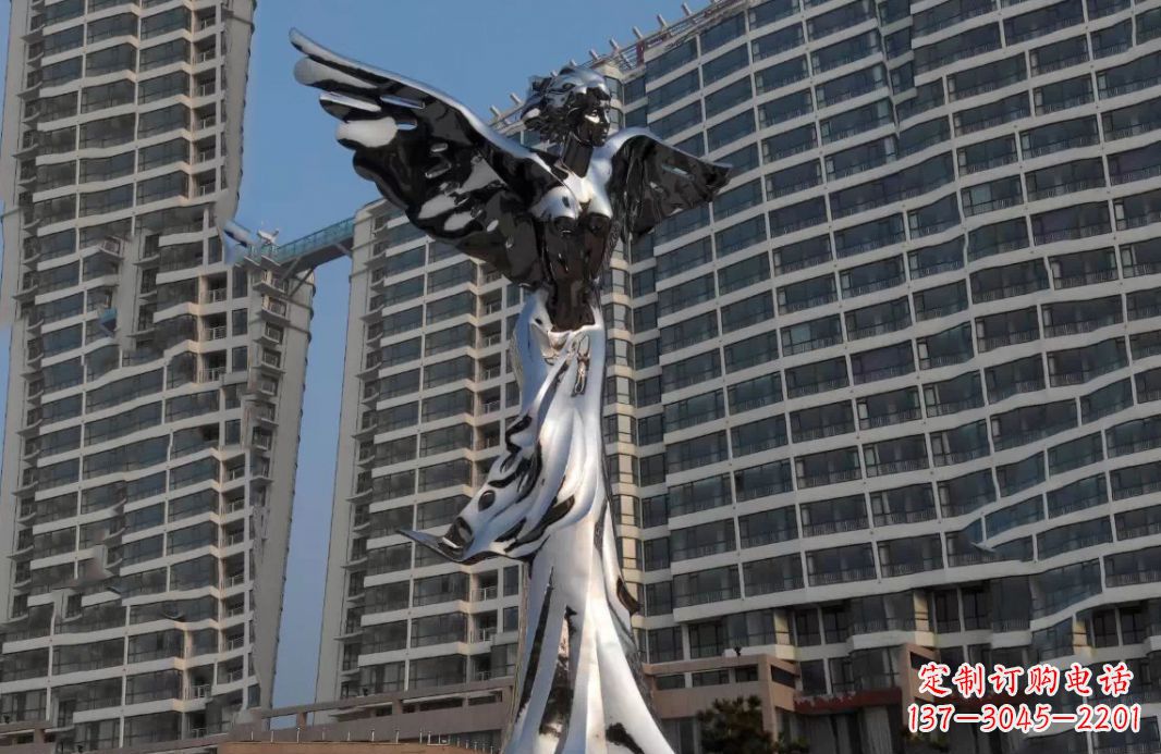南京不锈钢天使城市景观雕塑