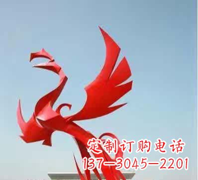 南京不锈钢铁艺凤凰雕塑美丽的象征