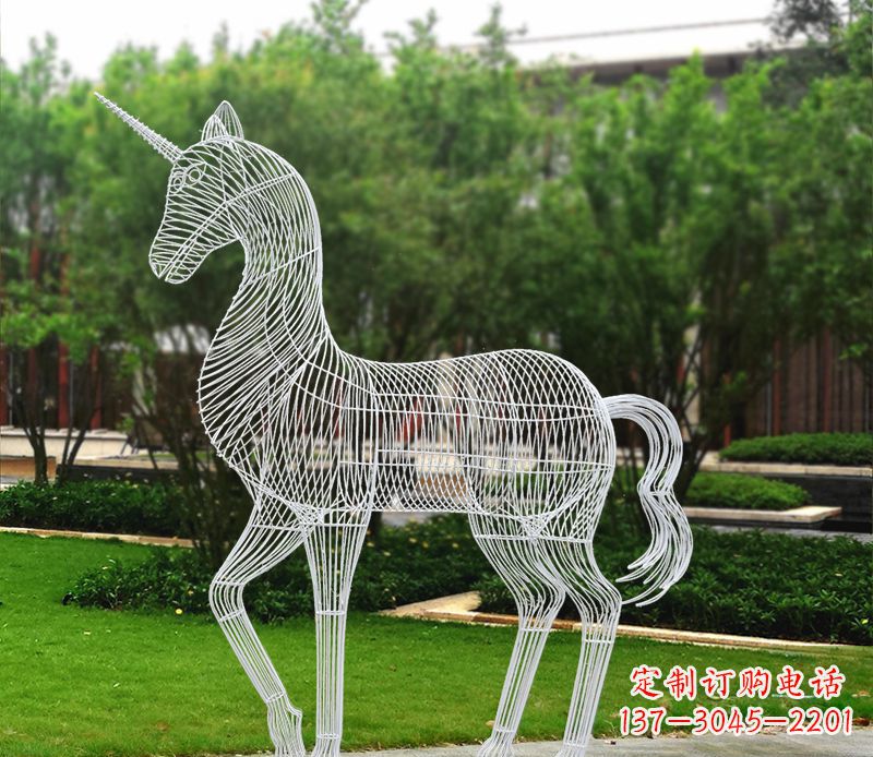 南京不锈钢马雕精美艺术品