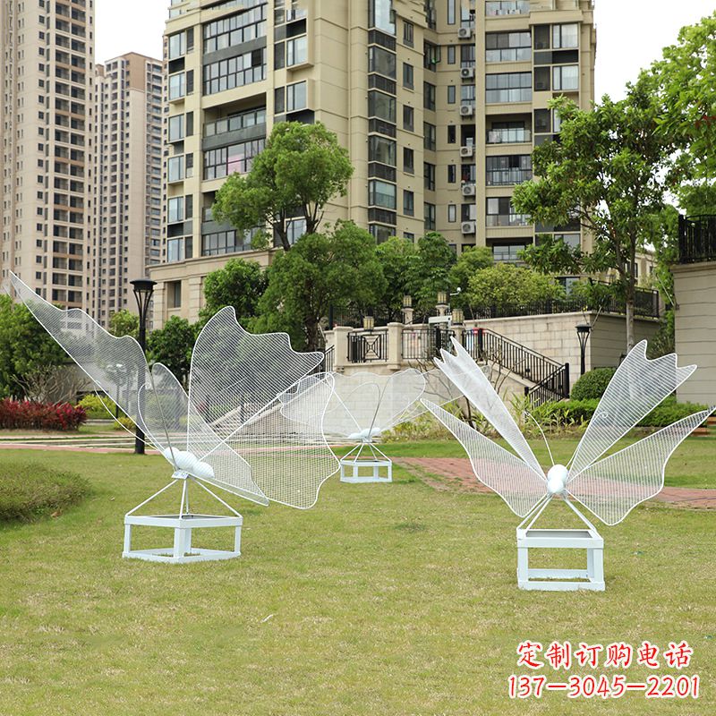 南京不锈钢铁艺网格蝴蝶雕塑