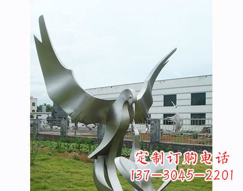南京不锈钢喂食动物雕塑