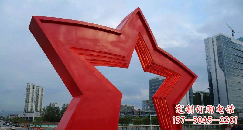 南京不锈钢五角星拱门广场景观雕塑
