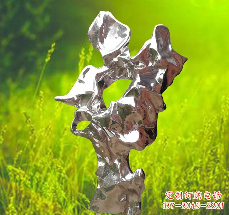 南京太湖石雕塑精致的不锈钢艺术