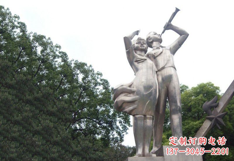 南京不锈钢小学生雕塑缔造美丽校园新风貌