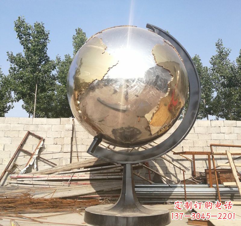 南京不锈钢校园地球仪雕塑