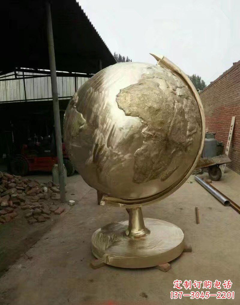 南京不锈钢校园企业地球仪雕塑