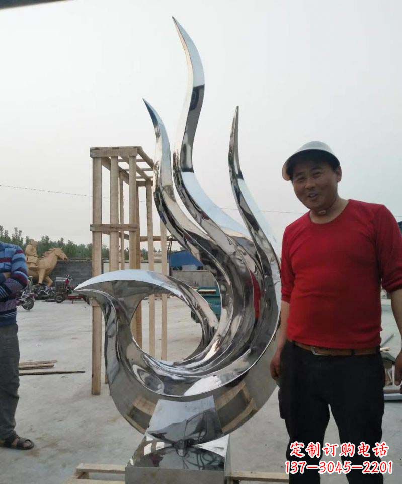 南京不锈钢艺术凤凰雕塑1