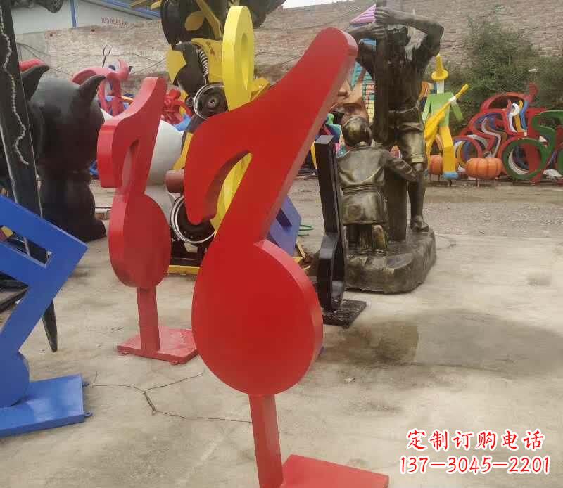 南京不锈钢音符雕塑悠扬的音乐美学