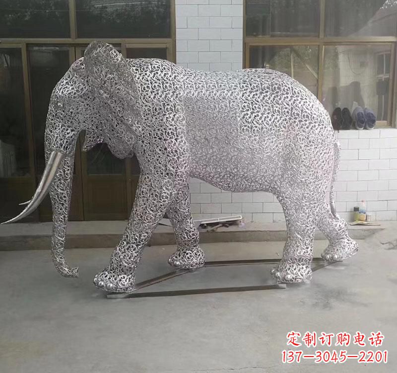 南京不锈钢园林大象雕塑