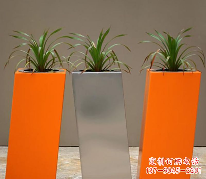 南京不锈钢花盆雕塑一种全新的视觉体验