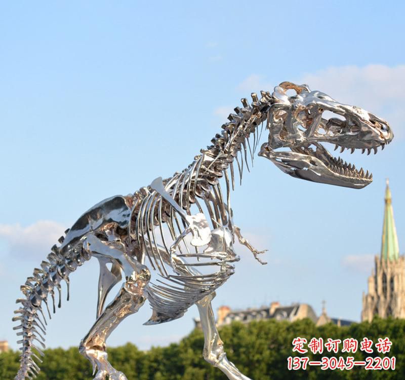 南京不锈钢园林机械恐龙雕塑
