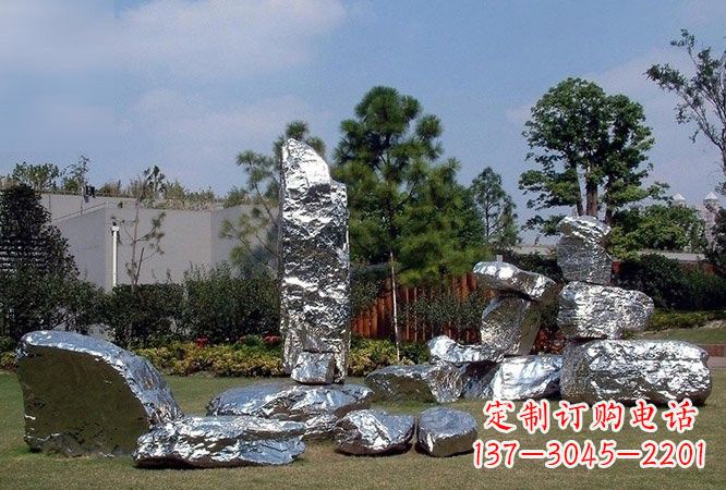 南京不锈钢园林太湖石雕塑