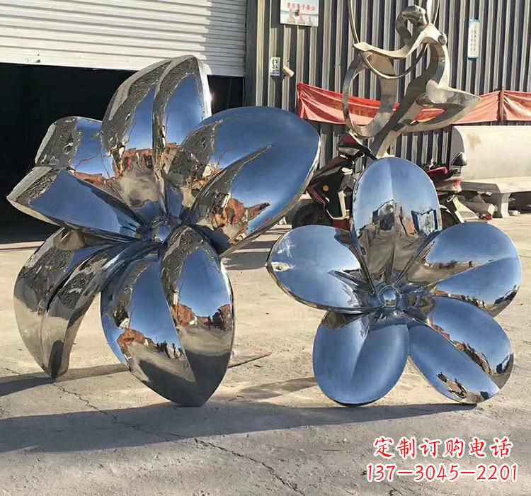 南京不锈钢园林艺术荷花雕塑