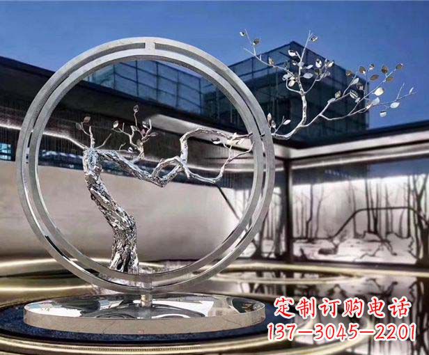 南京不锈钢圆环景观雕塑给城市带来活力与美感