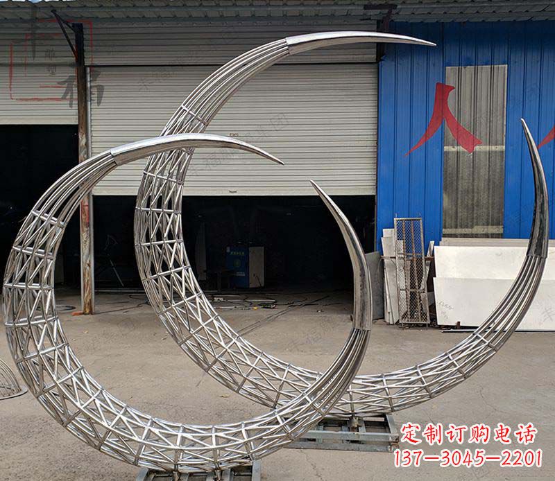 南京不锈钢月亮镂空摆件雕塑——让月亮闪耀你的家