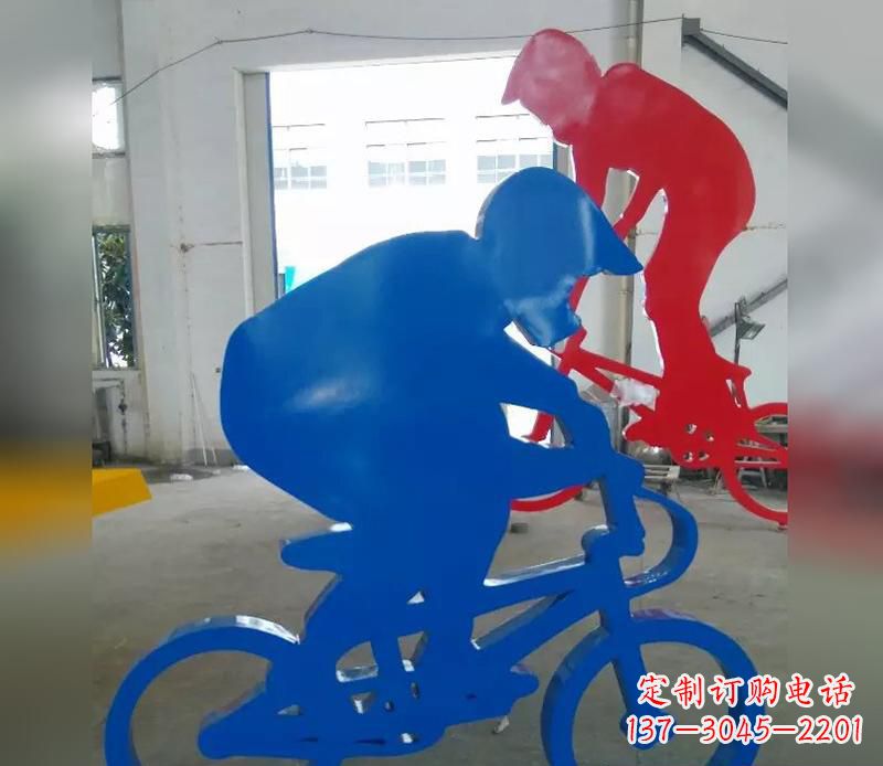 南京不锈钢运动骑·精美自行车雕塑