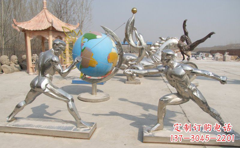 南京不锈钢运动员击剑雕塑