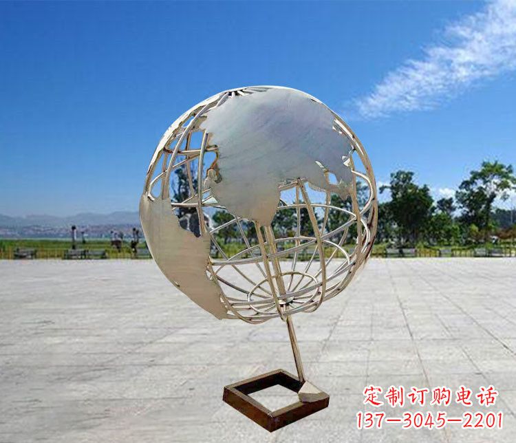 南京神奇的不锈钢地球仪雕塑