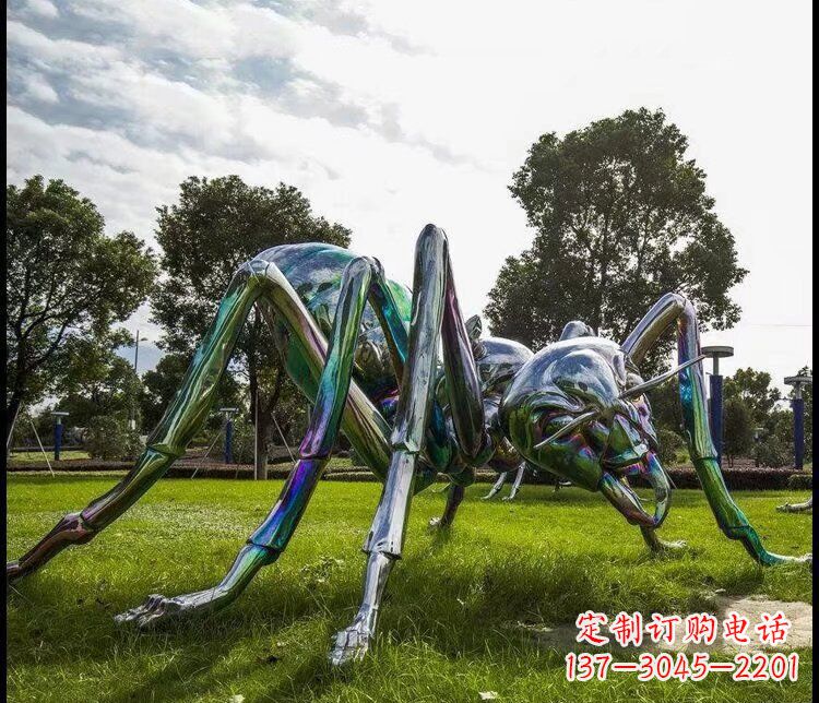 南京不锈钢蜘蛛公园动物雕塑