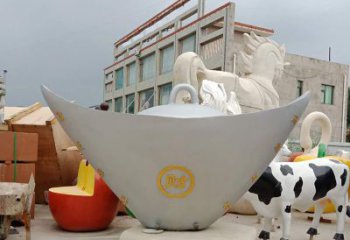 南京不锈钢元宝雕塑精美而珍贵